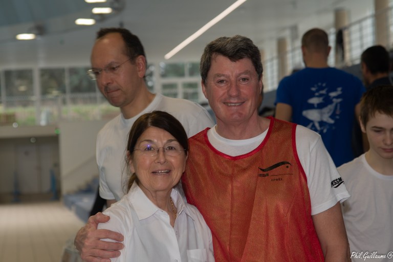 Françoise NIKO-FOY, Présidente de l'AquaDôme Saint-Germain et Henri-Pierre MADHER, Vice-Président de la Commission Régionale Apnée Ile-de-France et juge principal sur La Royale Du Dôme.